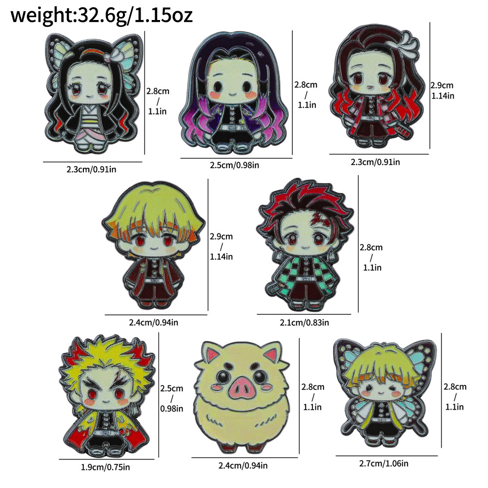 8pcs Anime Demon Slayer Enamel - Enamel Pin Set recension och pris
