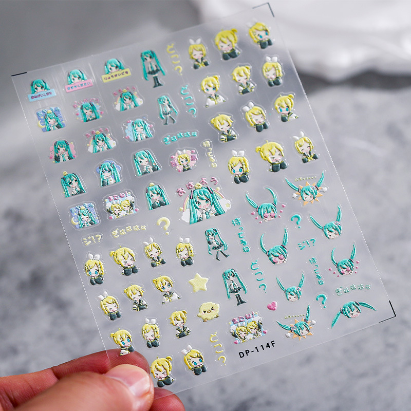 1PCS Hatsune Miku Cartoon Nail - Anime Merchandise Nepal recension och pris