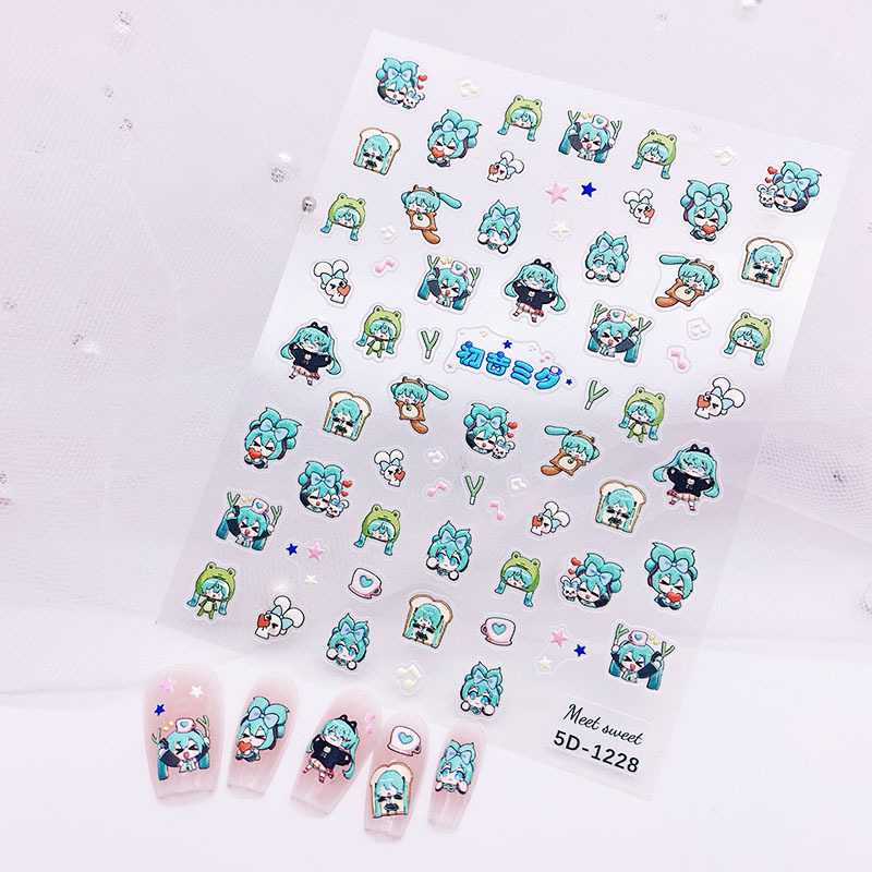 1PCS Hatsune Miku Cartoon Nail - Anime Merchandise Nepal recension och pris