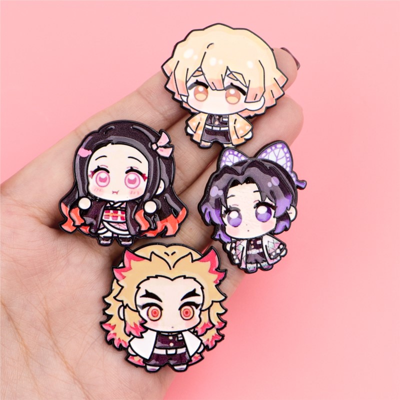 Cute Q Version Kimono Cartoon  - Enamel Pin Set recension och pris