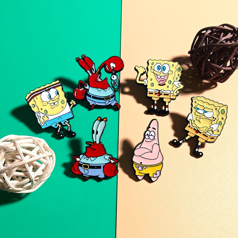 6 Pcs SpongeBob SquarePants An - Enamel Pin Set recension och pris